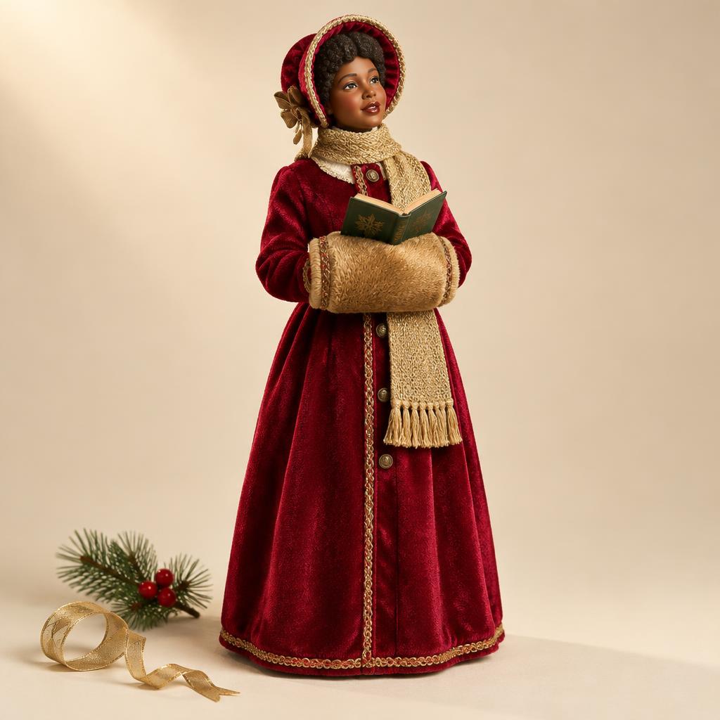 Victorian Black Caroler Figurine (11 in)